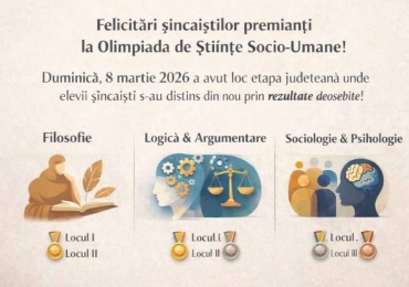 Felicitări șincaiștilor premiați la Olimpiada de Științe Socio-Umane