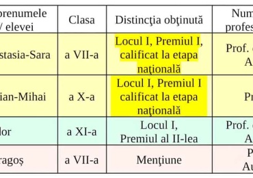 Șincaiștii calificați la Olimpiada Națională de lingvistică