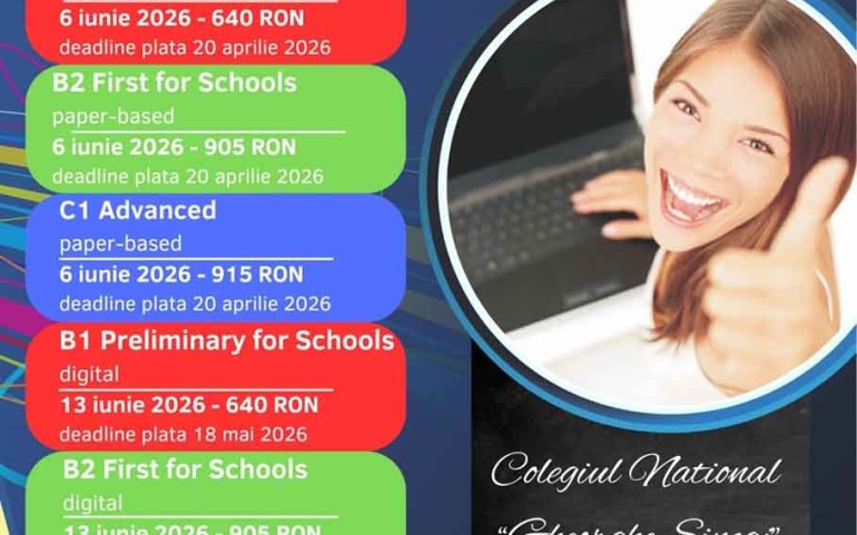 Sesiune de examene Cambridge, iunie 2026