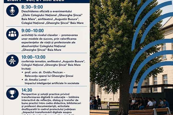 Zilele Colegiului Național „Gheorghe Șincai” Baia Mare, 21–22 mai 2026