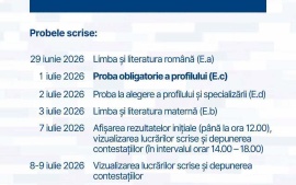 Calendar bacalaureat 2026, sesiunea iunie-iulie